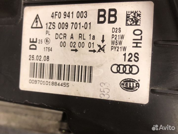 Фара левая audi A6c6 би-ксенон адаптив