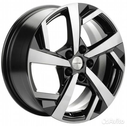 Диски Khomen KHW 1712 7x17 5*114.3 ET37 DIA66.6 Black-FP Литой