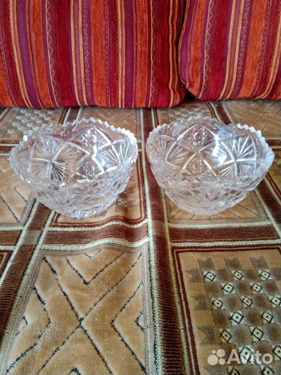 Хрустальные салатницы-креманки.2шт