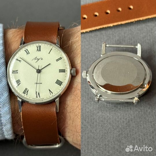 Луч 23 камня - римские цифры - наручные часы СССР