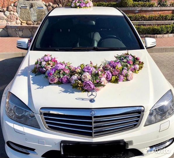 Свадебные украшения на машину\автомобиль\кольца