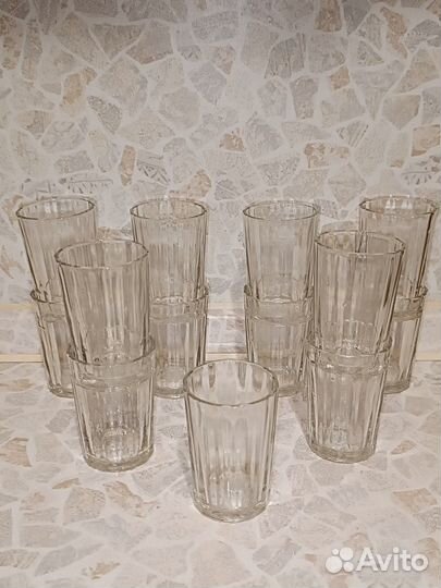 Стеклянные стопки СССР 100 гр., клеймо