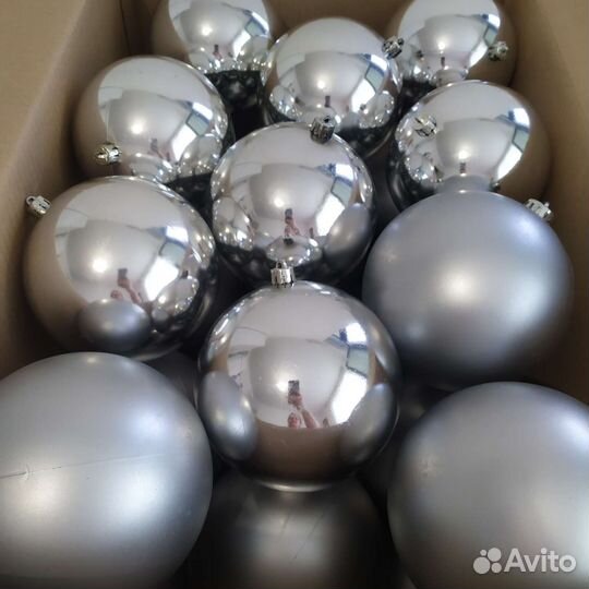 Новогодние шары матовые и глянцевые диаметр 15