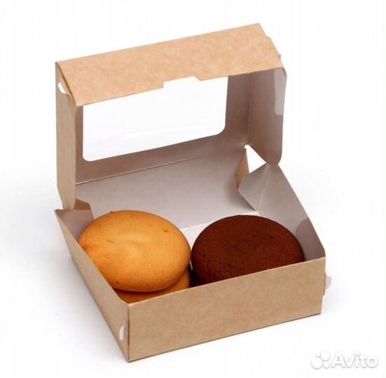 Крафт коробки с окошком