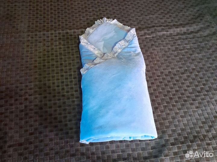 Плед теплый для малыша, конверт на выписку