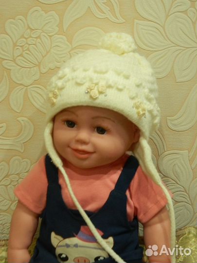 Шапочка для девочки (зимняя)