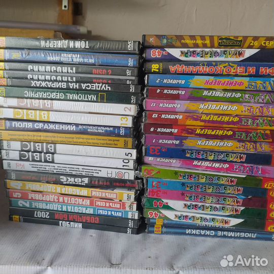40 Dvd диски мультфильмы документалки без коробок