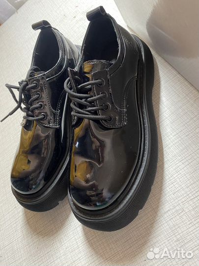 Оксфорды на платформе со шнурками