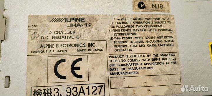 Алпайн CHA-1214 Compact Disk Changer