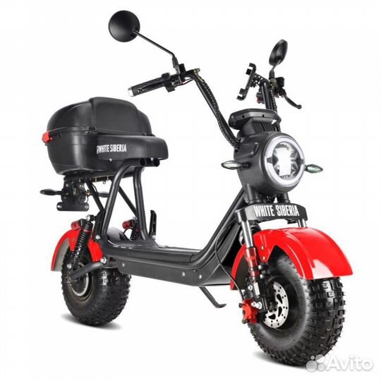 Электроскутер white siberia mini R 2.0 1200W RED