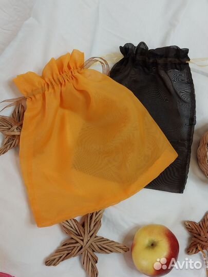 Мешочки текстильные (шифон) для упаковки. Подарок