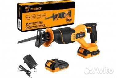 Сабельная пила аккумуляторная Deko dkrs20, 20В, 2*