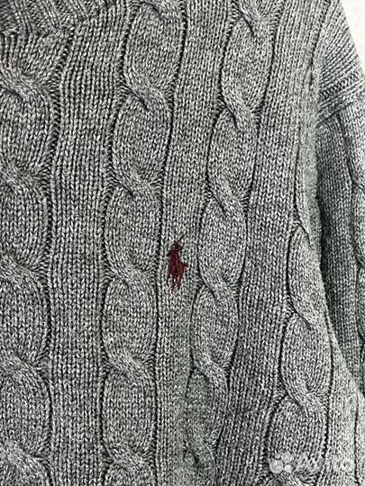 Свитер polo ralph lauren m old money серый