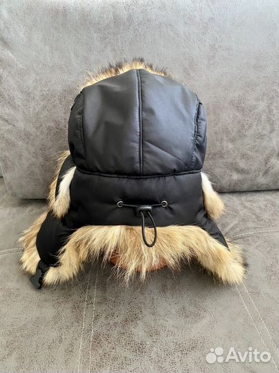 Шапка ушанка из волка военная для охоты