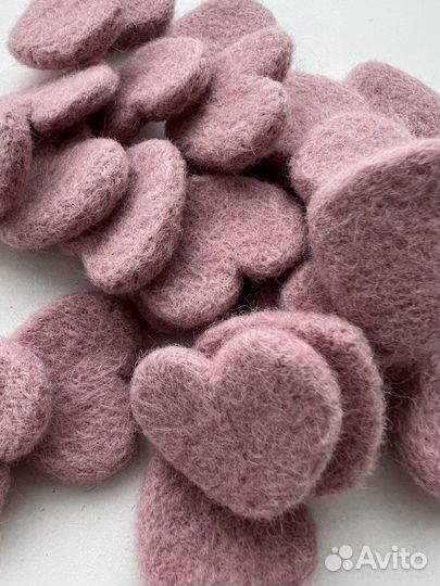 Войлочные сердечки для рукоделия