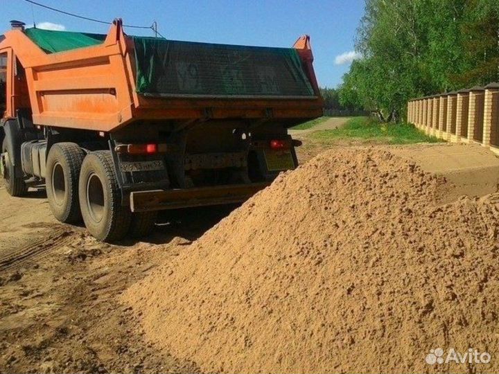 Песок \ Отсев гранитный сеяный крупный от 3кубов