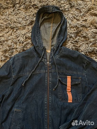 Джинсовая женская куртка george с резинками 48