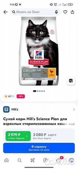 Корм для кошки Hills