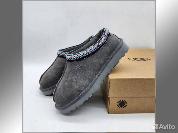 UGG (угги) оригинальные Ugg Tasman Slipper серого цвета