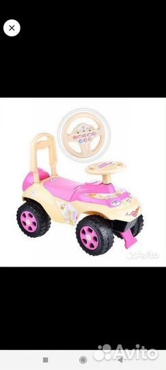Детская машинка каталка-толокар, розовый, синий