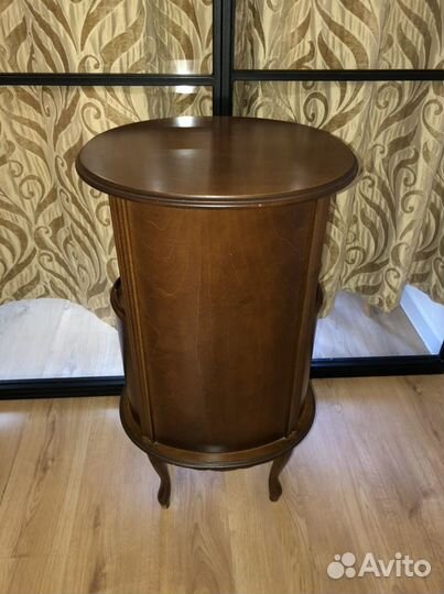 Тумба-комод овальная, Италия, винтаж, дерево