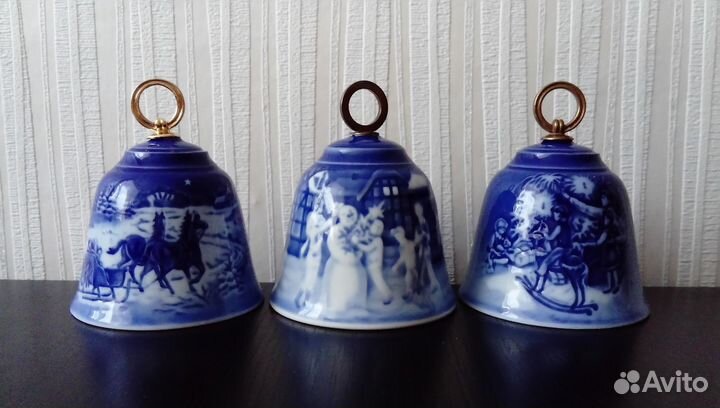 Колокольчики Royal Copenhagen фарфор винтаж