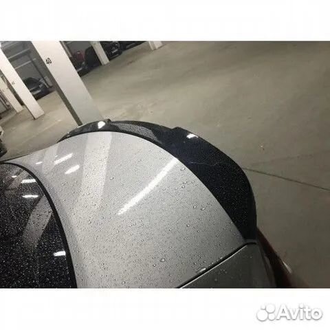 Спойлер для Хендай Солярис 17+ черный глянец