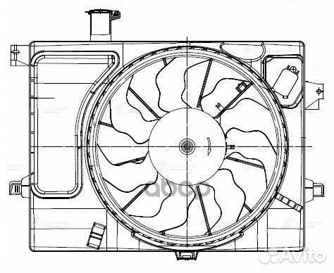 Вентилятор радиатора с кожухом KIA ceed 12/HYU