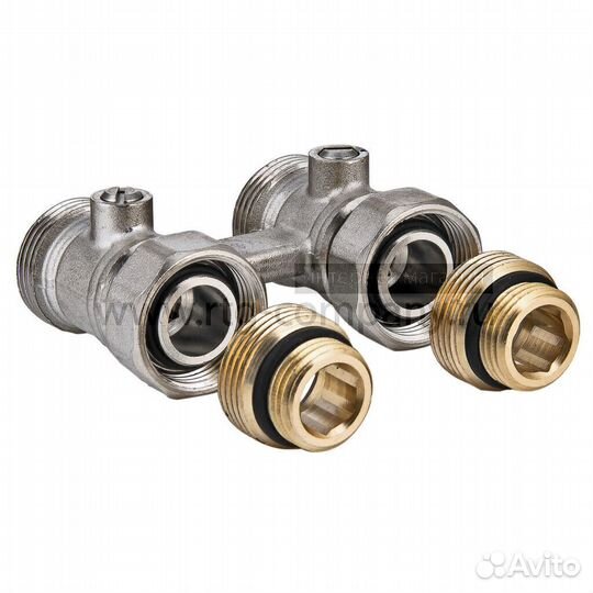 Узел нижнего подключения панельного радиатора угло