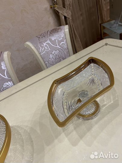 Ваза для фруктов хрусталь