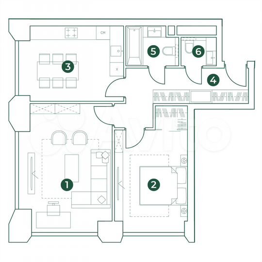 2-к. квартира, 68,1 м², 5/31 эт.