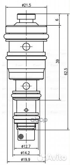 Клапан кондиционера chevrolet aveo 02- (тип Del