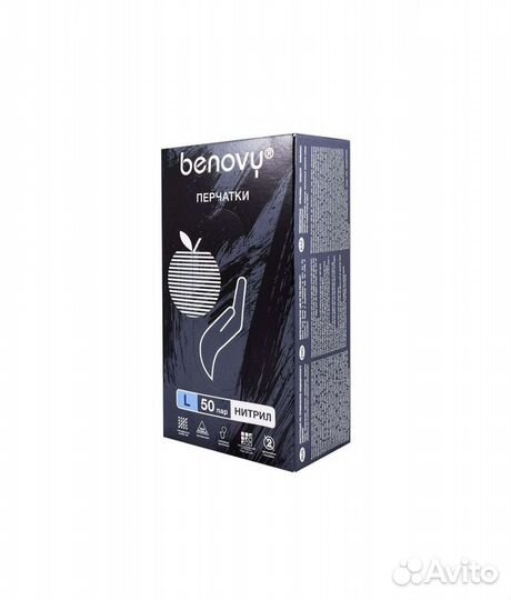 Перчатки нитриловые Benovy