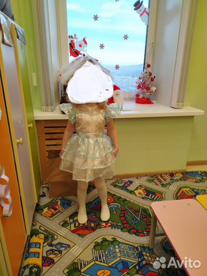 Костюм снежинки снегуррчки новогодний 110