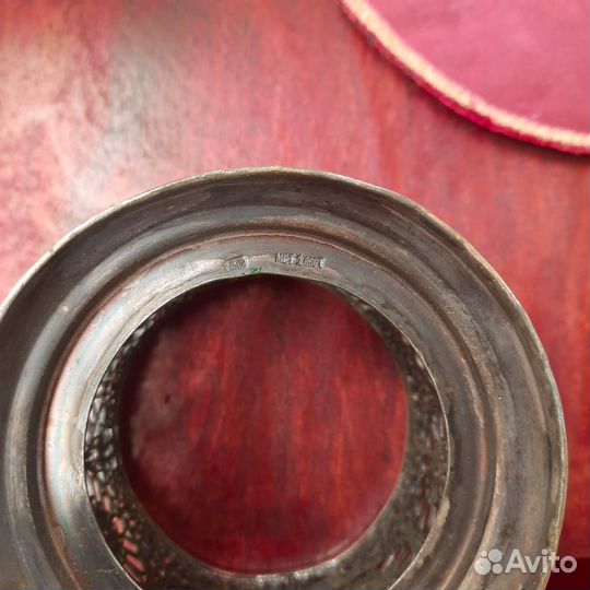 Подстаканник мельхиор скань