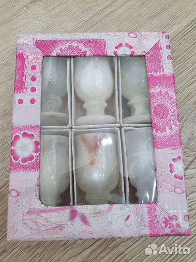 Рюмки из натурального камня, набор Новый