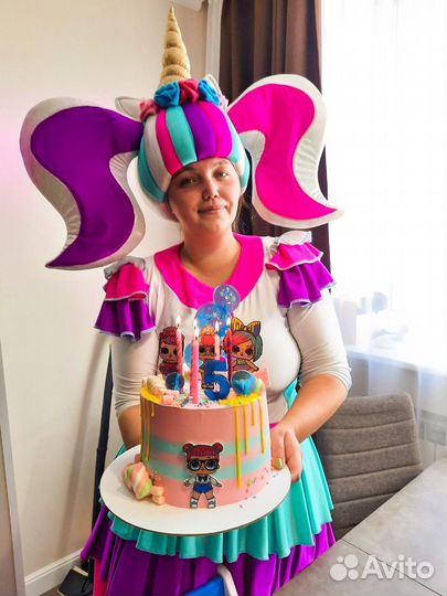 Костюм аниматорский 2в1 (кукла Лол)