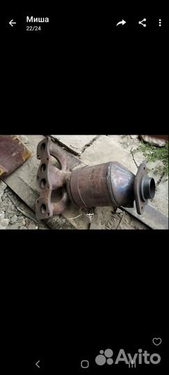 Выпускной коллектор с катализатором рено логан 2