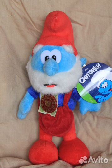 Мягкая игрушка озвученная смурфик мульти-пульти