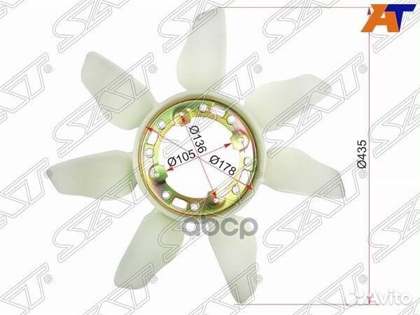 Крыльчатка вентилятора toyota 1KZT#,1-2kdftv,3C