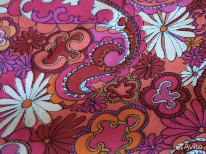 Отрез ткани СССР. Шёлк. Костюмная ткань