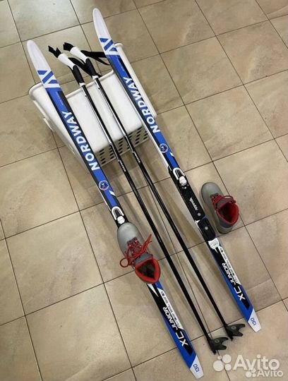 Лыжи детские комплект 130см 32 размер