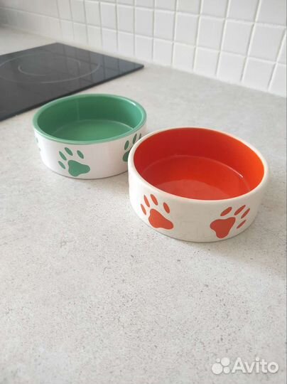 Керамическая миска для кошки и собаки