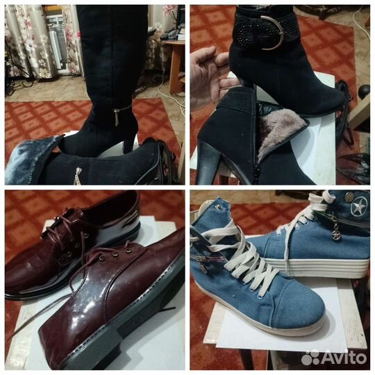 Ботильоны,сапоги жен,р38-39