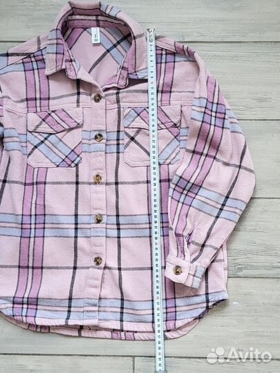 Рубашка Sela 134 для девочки, в клетку