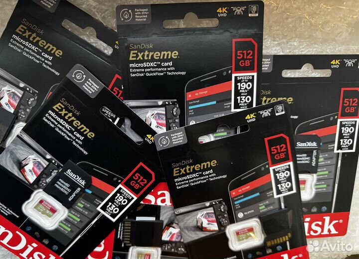 Карта памяти SanDisk Extreme 512 GB