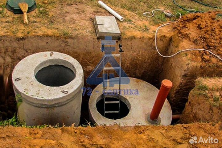 Септик из колец / Монтаж септика под ключ