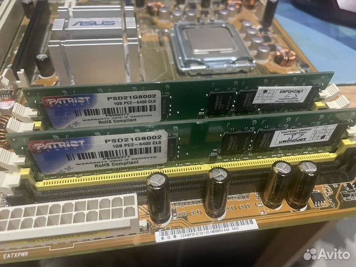 Материнская плата asus p58-e с процессором Core 2