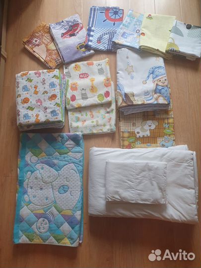 Белье постельное, одеяло, пеленки