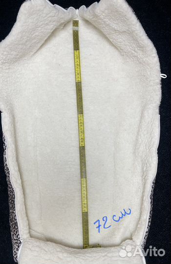 Зимний конверт в коляску на овчине